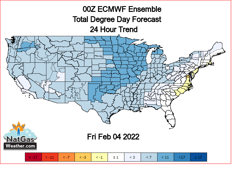 Overnight 0z ECMWF Model Trends Notably Colder