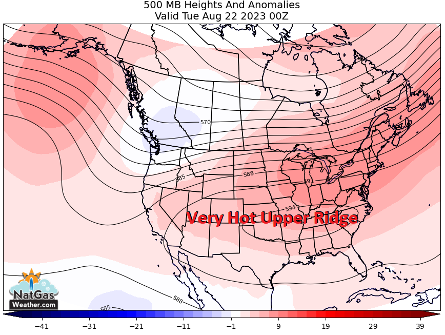 Near Seasonal Demand Next 5-Days but August 14-20 Forecast to be Quite Hot